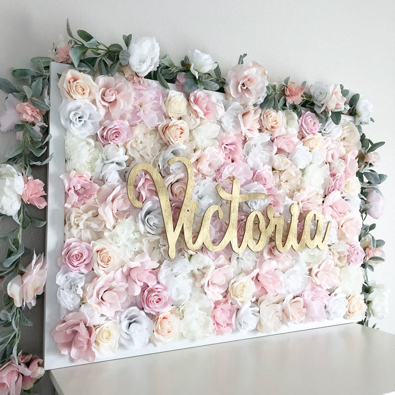 shabby chic nursery decor flower wall decor flower wall name sign baby girl name sign