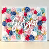 nursery sign flower wall name sign