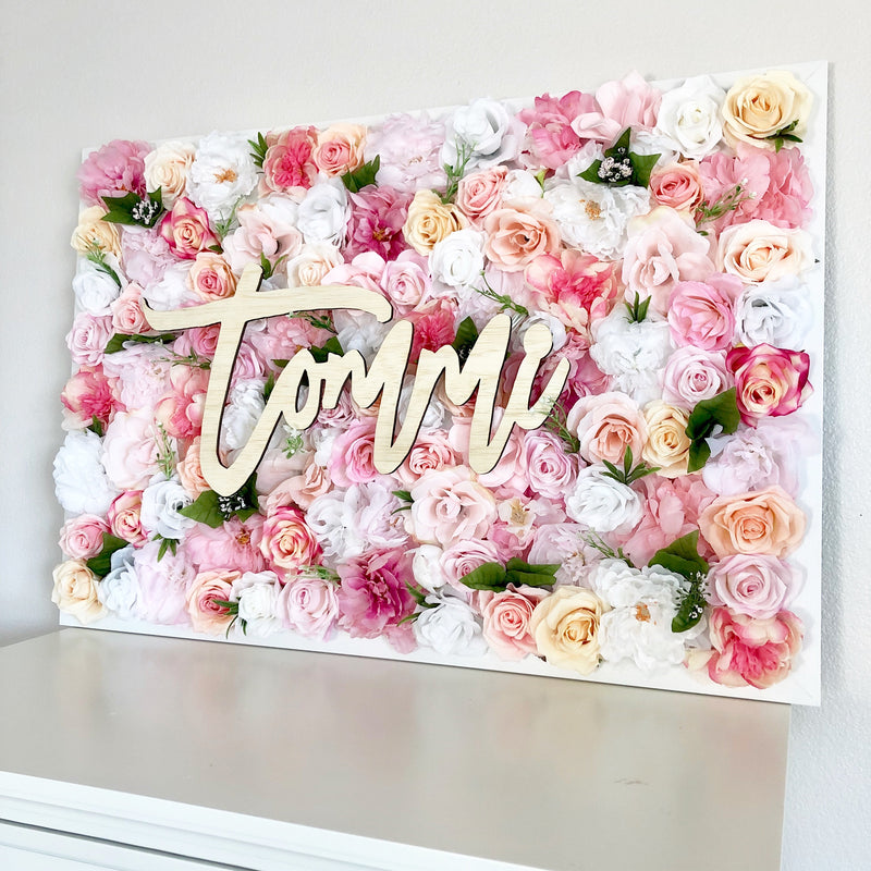 Girl Room Decor Hospital Room Name Sign Nursing Home Name Sign Patient Name Sign Flower Wall Hospital Decor Floral Gift