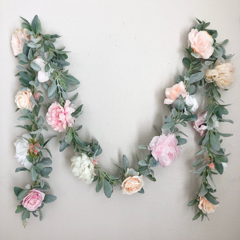 girl nursery decor girl floral nursery floral baby shower floral bridal shower floral wall decor floral decor garland decor