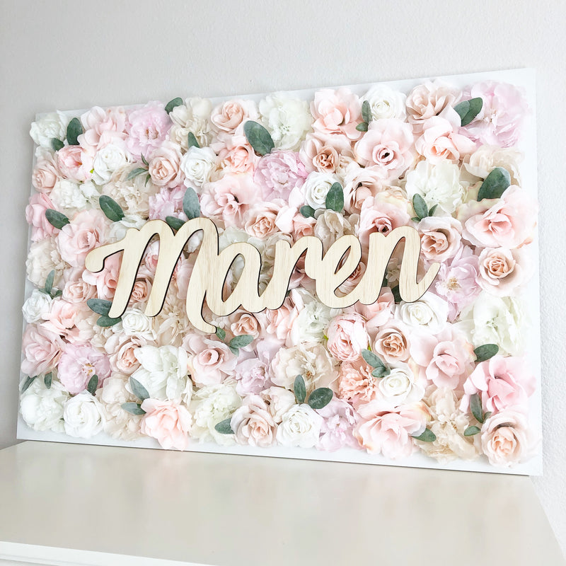 boho baby shower flower wall nursery decor girl nursery decor name sign