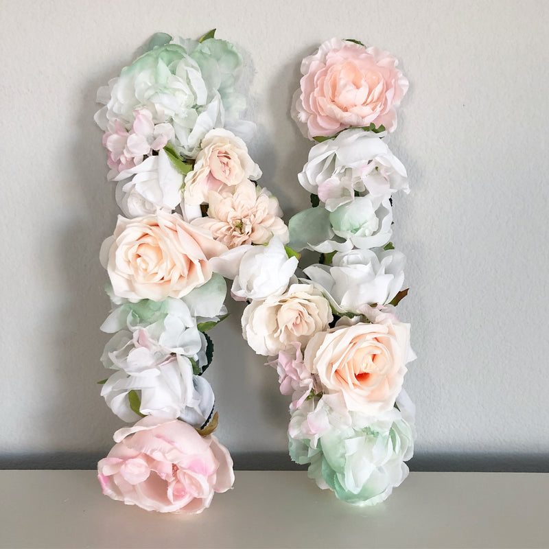 blush pink nursery decor blush pink and sage green decor floral letter