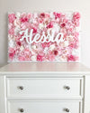 pink wall decor flower wall nursery decor girl nursery decor name sign