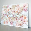 flower wall nursery name sign