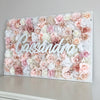 blush and mauve nursery dusty pink nursery flower wall decor name sign nursery 