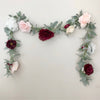 burgundy and blush nursery blush and burgundy wedding decor burgundy floral decor blush floral decor flower garland floral garland