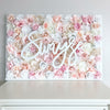 blush pink nursery decor blush pink flower wall name sign girl nursery decor girl name sign