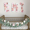 baby name sign nursery sign crib sign crib decor nursery decor floral letter wall letters flower wall