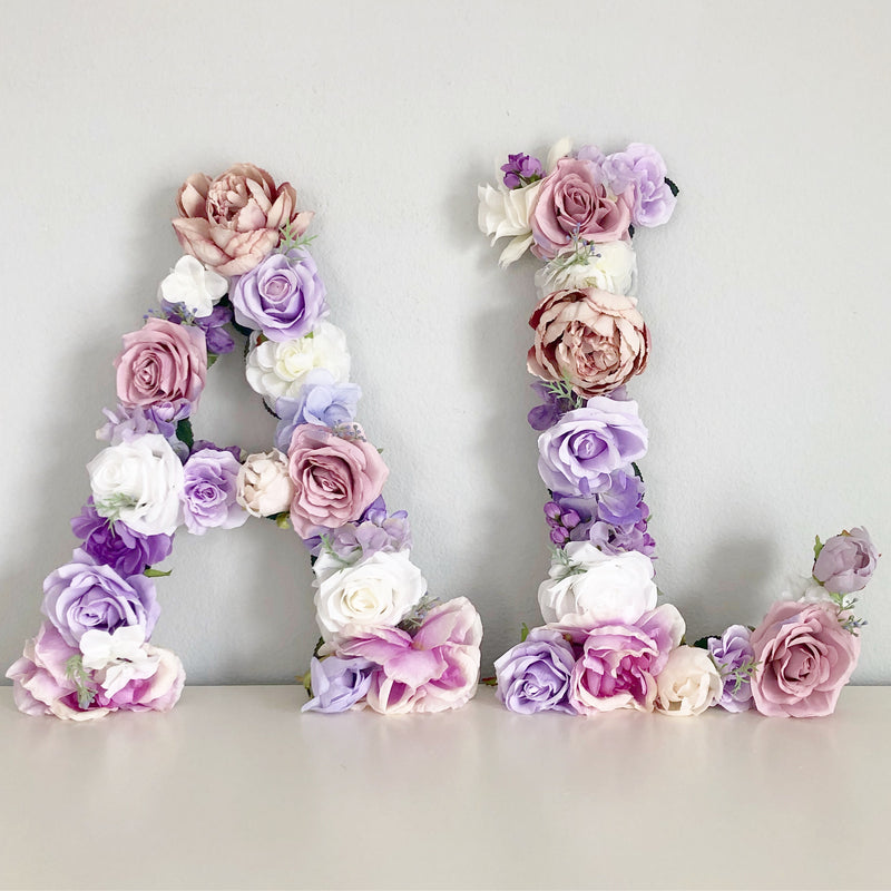 floral letter decor girl initials baby initials wall monogram floral monogram baby monogram