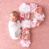 newborn photo prop milestone photo idea floral letter flower letter baby name sign girl nursery decor girl