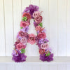 purple nursery mauve nursery floral letter flower letter jewel tone nursery decor