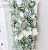 dusty blue wedding decor blue garland boho wedding flowers boho wedding decor boho baby shower baby shower boy baby shower