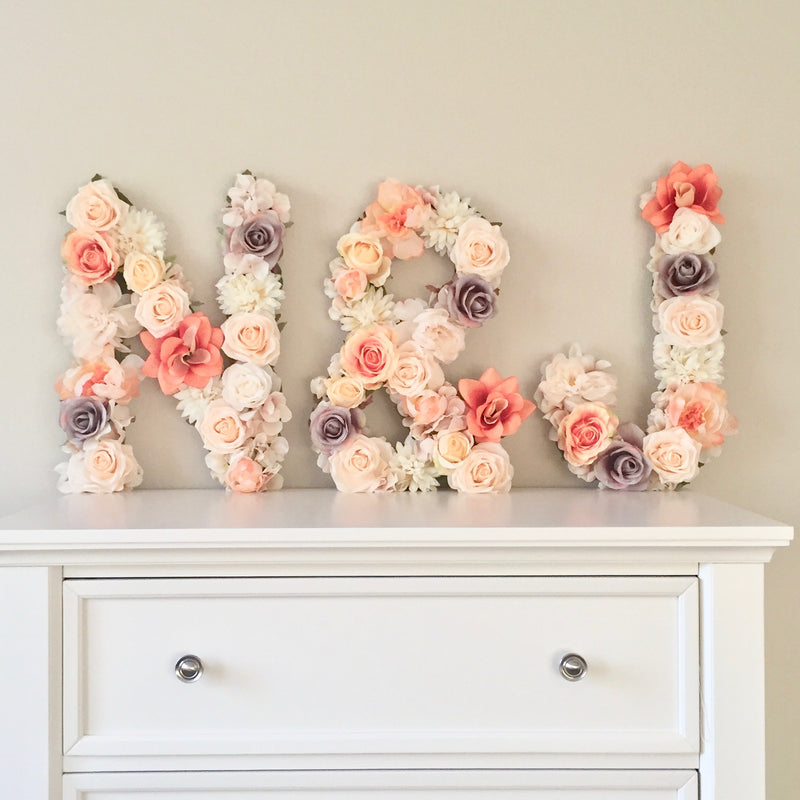 wedding monogram decor reception sign last name decor floral letter