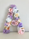 floral letter nursery decor girl name sign