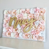 pink and gold nursery flower wall nursery decor girl nursery decor name sign