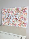 blush nursery decor blush and white blush and neutral decor flower wall name sign