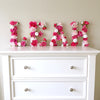 floral name sign girl name sign baby name sign flower letter