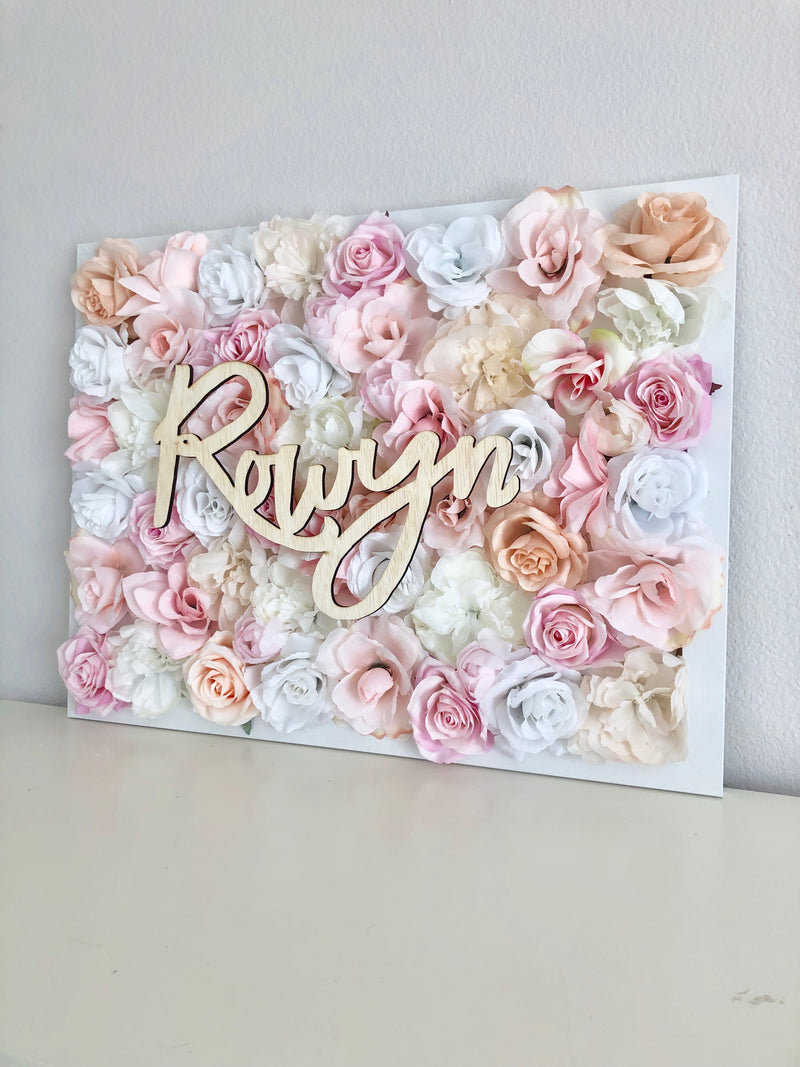 flower wall name sign birthday name sign floral birthday decor floral baby shower flower wall nursery decor girl nursery decor name sign