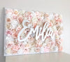 flower wall name sign birthday name sign floral birthday decor floral baby shower flower wall nursery decor girl nursery decor name sign