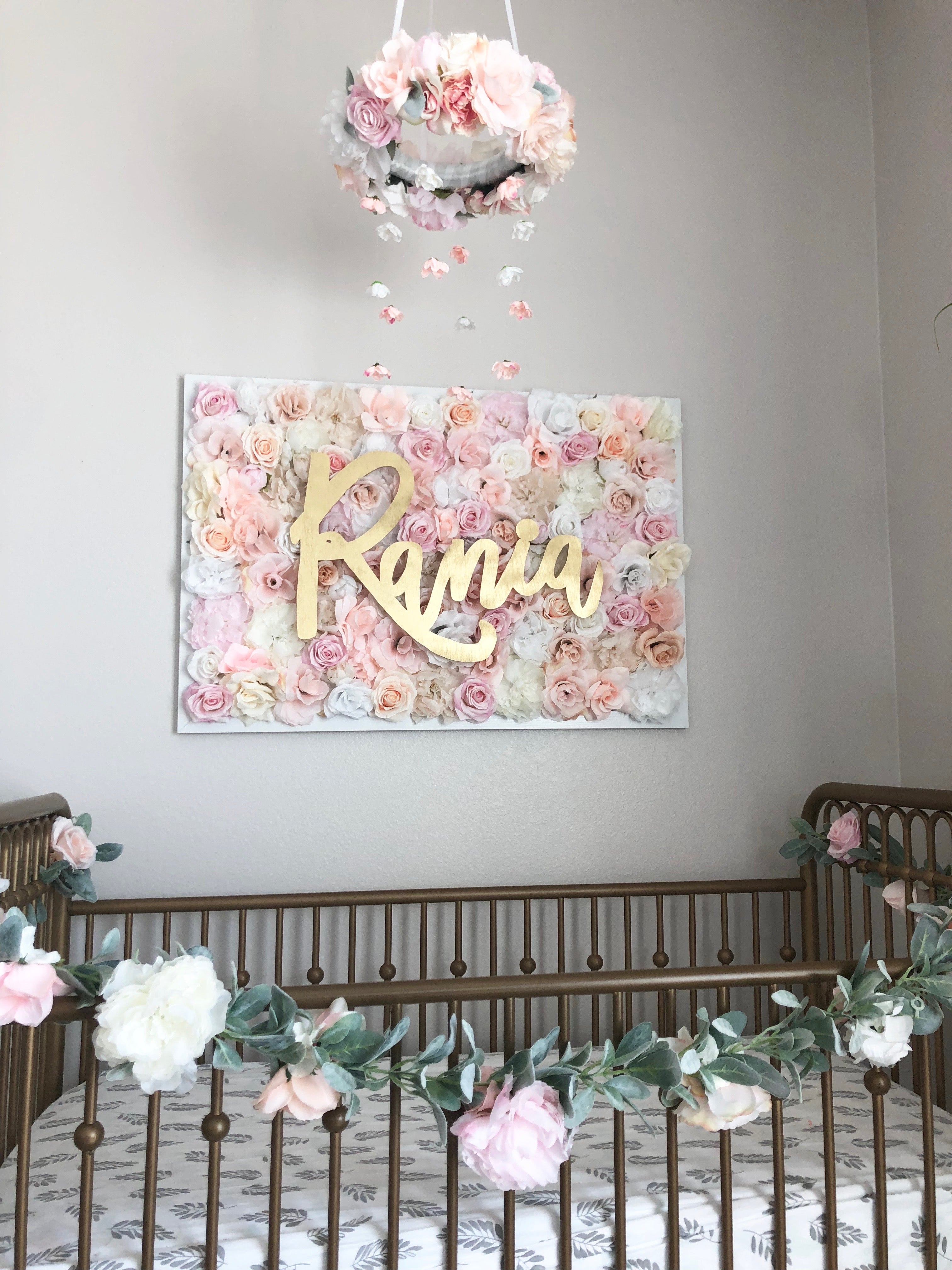 Flower wall baby nursery best sale