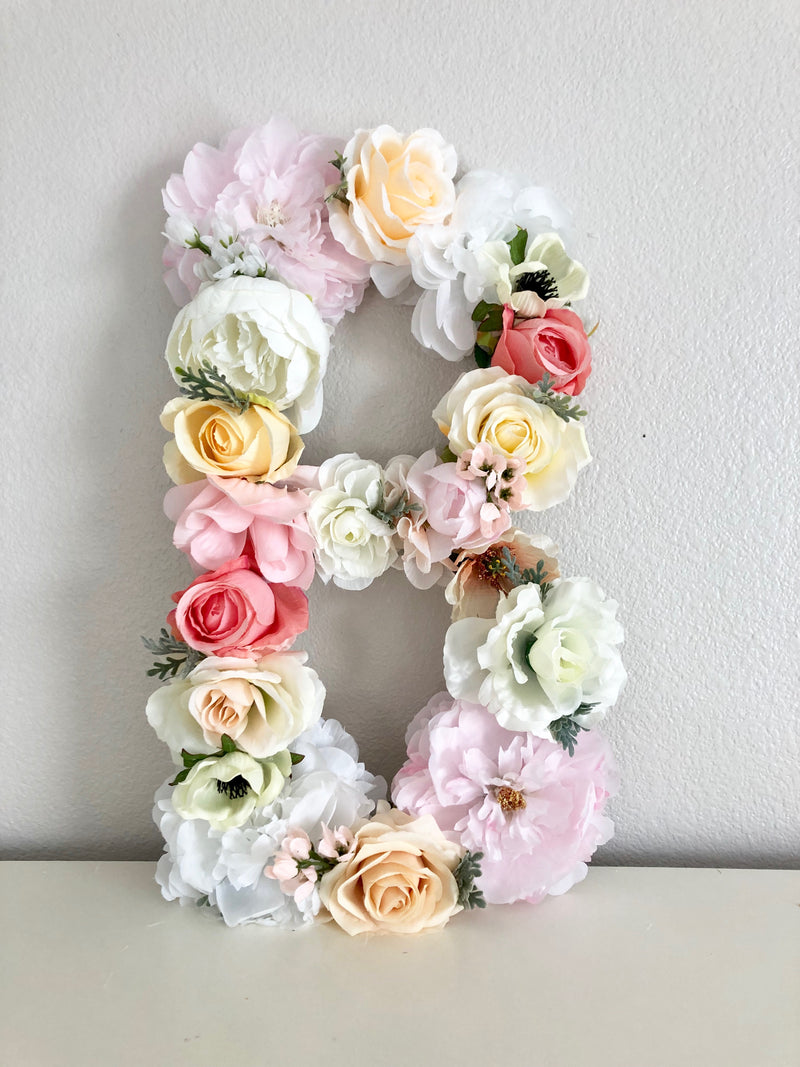 floral letter name sign flower letter name sign baby girl name sign