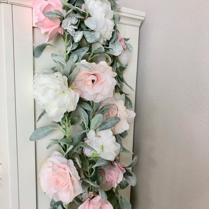 blush garland blush nursery decor blush pink garland peony wall decor peony garland peony baby shower peony bridal shower