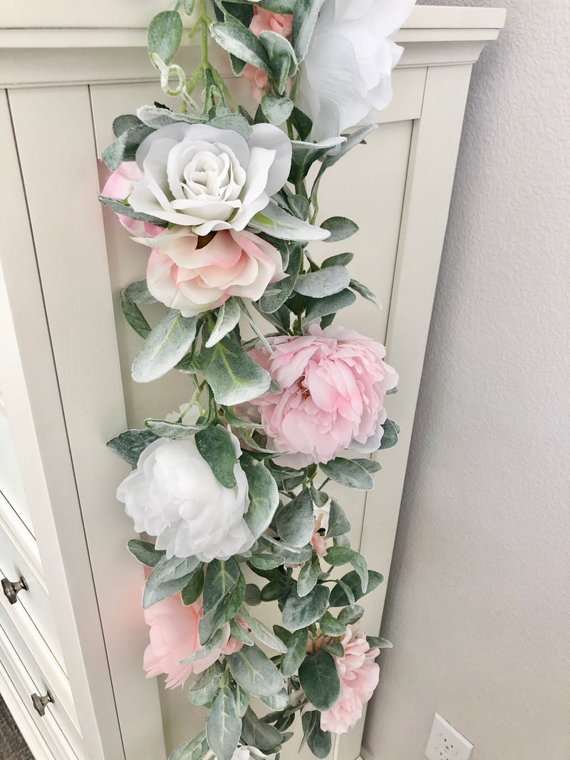 blush garland custom garland floral garland flower garland