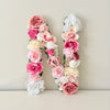 pink room decor floral letter wall sign