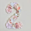 pink and gold birthday decor birthday number flower number floral birthday 