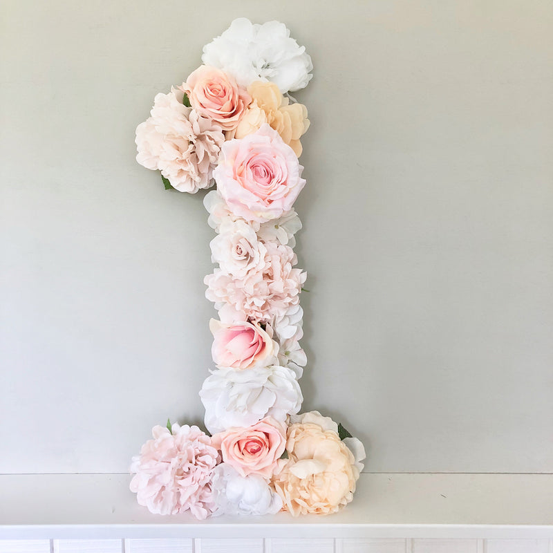 blush pink birthday decor