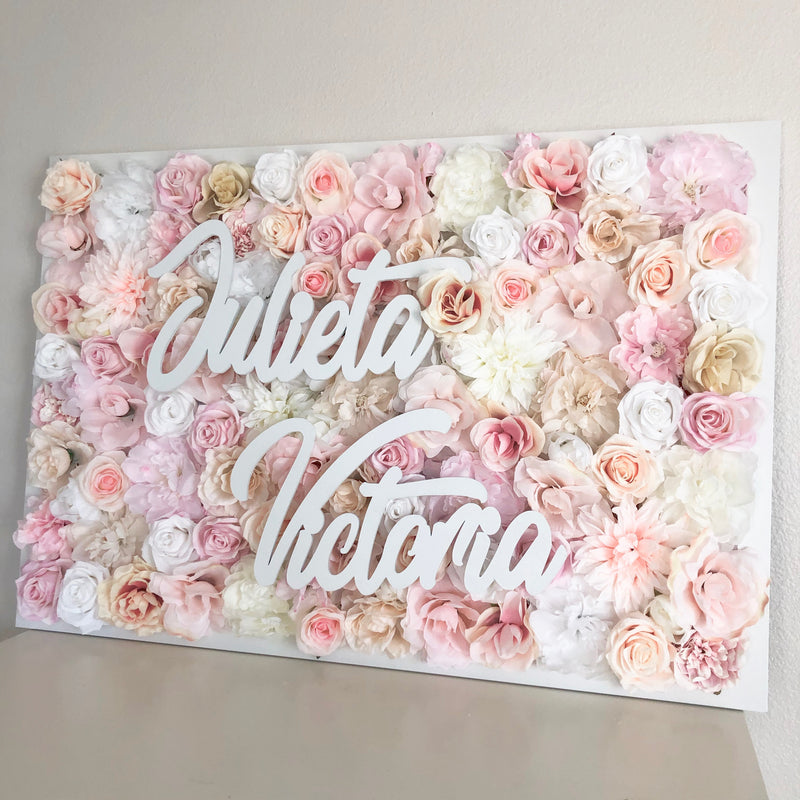 Girl Nursery Decor Girl, Flower Wall Hanging, Floral Letter, Floral Wall Hanging, Baby Name Sign, Baby Room Decor, Blush Nursery Decor Sign