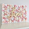 flower wall nursery name sign