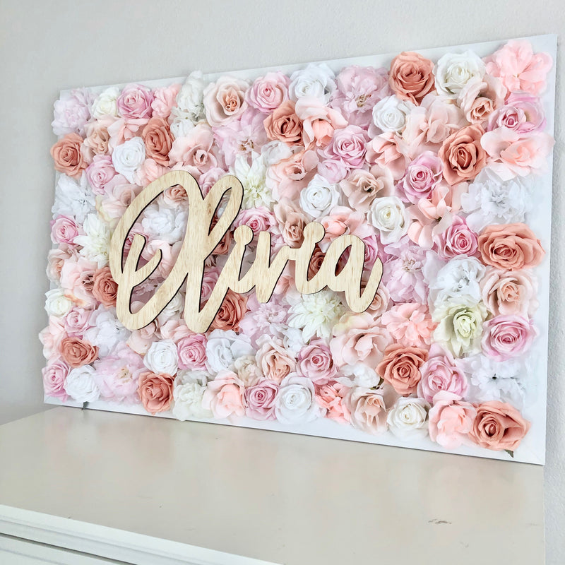 Girl Nursery Decor Girl, Flower Wall Hanging, Floral Letter, Floral Wall Hanging, Baby Name Sign, Baby Room Decor, Blush Nursery Decor Sign