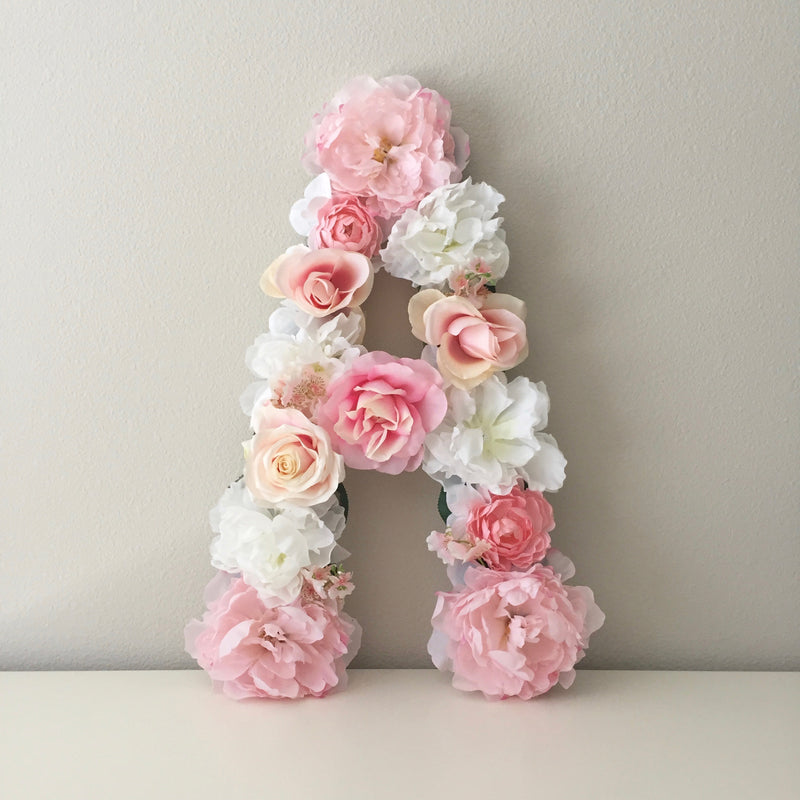 floral letter flower letter girl nursery decor