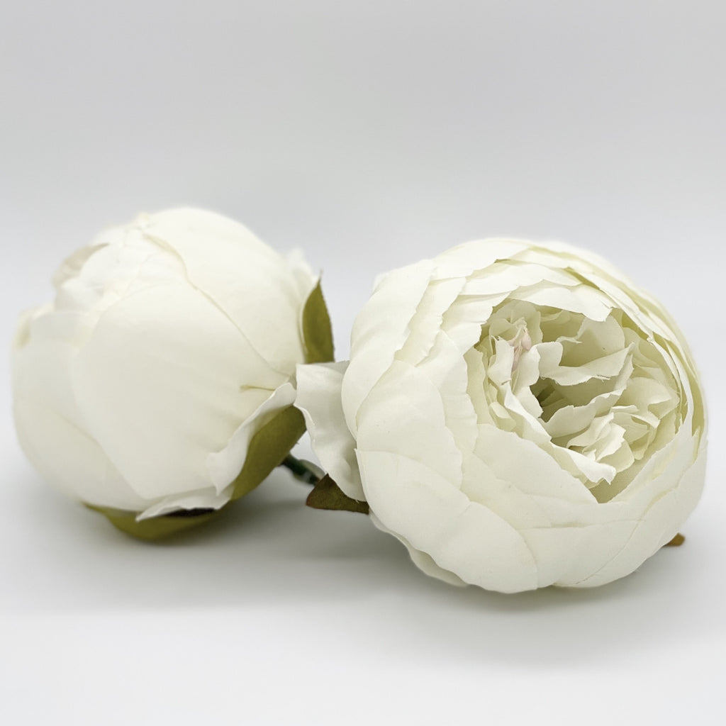 4" Double Peony in Cream Ivory Peony Cream Peony Off White Peony Artificial Peony Silk Flower Peony Cream Closed Peony Wedding Peony Decor