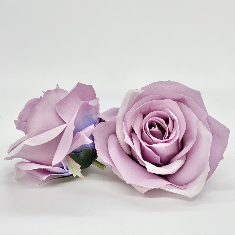 3.5" Artificial Dusty Lavender Rose Light Mauve Purple Rose Artificial Lavender Rose Light Purple Rose Dusty Purple Rose Artificial Rose