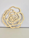 wood flower cut out wood rose flower wall