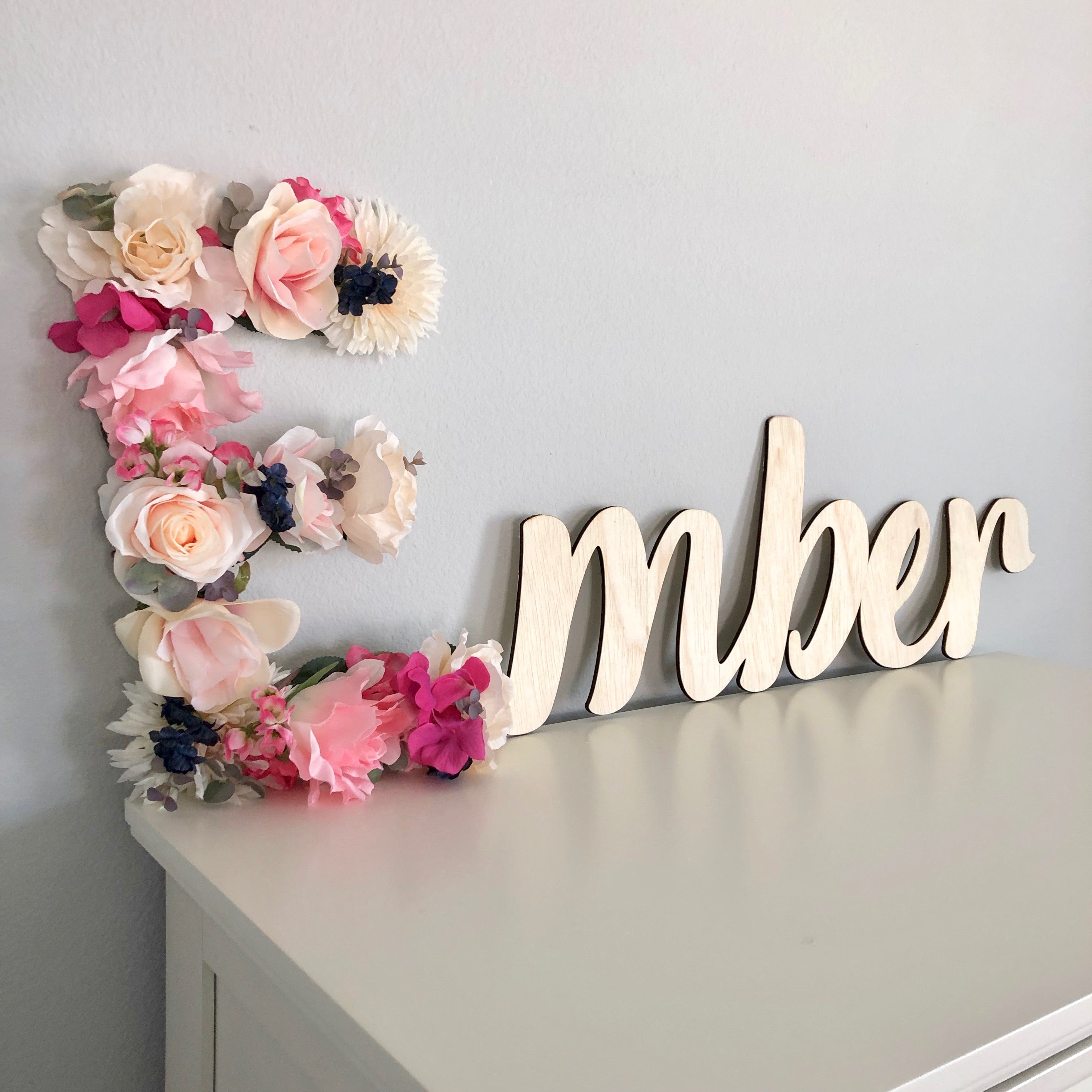 Personalized Cutout Name Sign - Rose Gold - Girls Room Decor - Baby Shower Decor - Rose Name Sign buy - Calligraphy Name Sign - Laser Cut