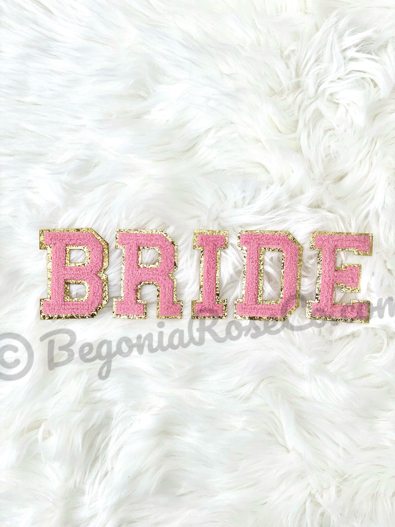 BRIDE Chenille Letter Patches