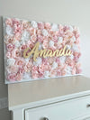 Flower Wall with Name Sign