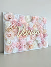 flower wall name sign nursery name sign nursery wall decor