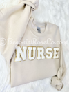 Chenille NURSE Patch Crewneck Sweatshirt