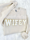 WIFE / WIFEY Patch Crewneck Sweatshirt