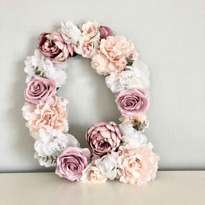 baby shower decor bridal shower decor floral letter flower letter baby name sign