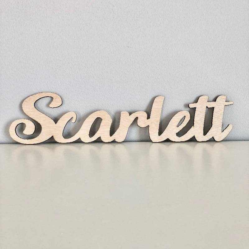 wood script sign custom