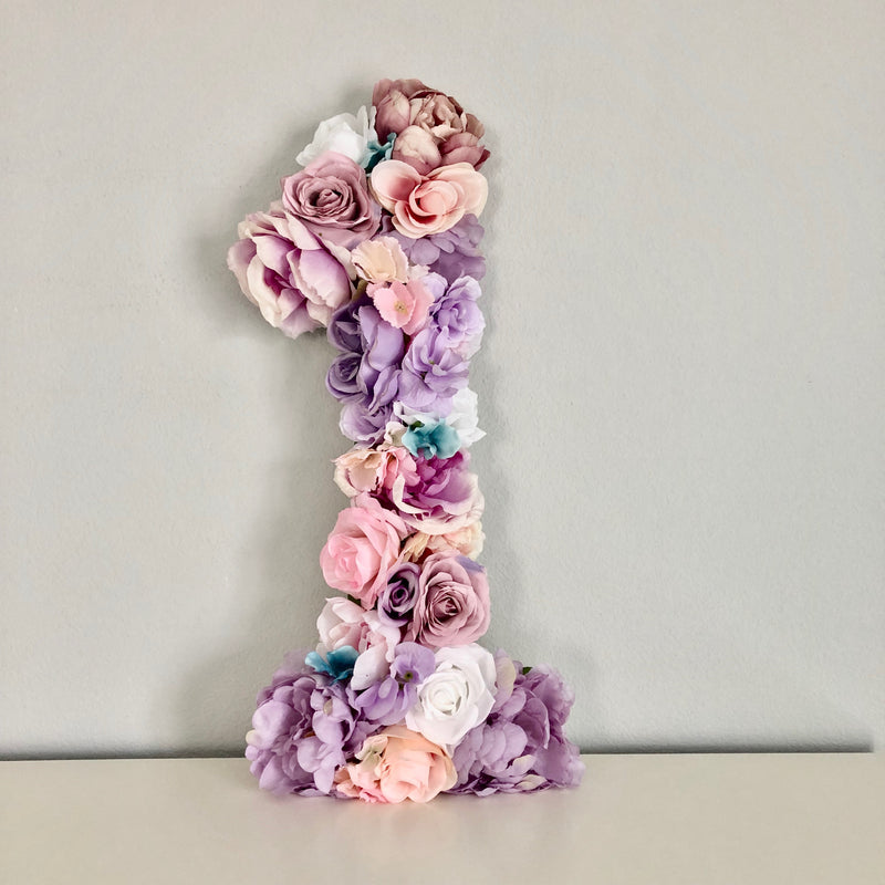 flower number decor birthday number birthday decor