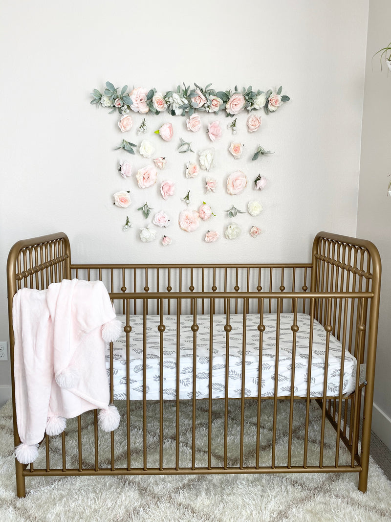 Flower Wall Hanging, Boho Baby Shower, Boho Bridal Shower Decor, Girl Nursery Decor Girl, Over the Crib Sign, Floral Wall, Flower Curtain