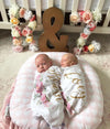 newborn photo prop floral letter flower letter twin name decor name decor for twins