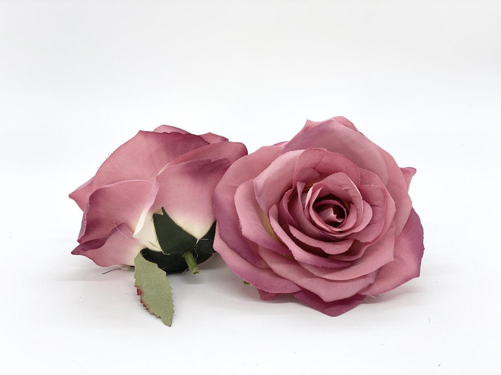 3.5" Artificial Purple Mauve Silk Flower Dusty Mauve Purple Rose Artificial Mauve Rose Mauve Wedding Flower Purple Pink Flower Wedding