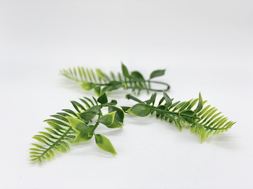Set of 3 Tropical Greenery Accents Tropical Palm Greenery Fern Greenery Hawaiian Greenery Palm Accent Artificial Palm Artificial Fern
